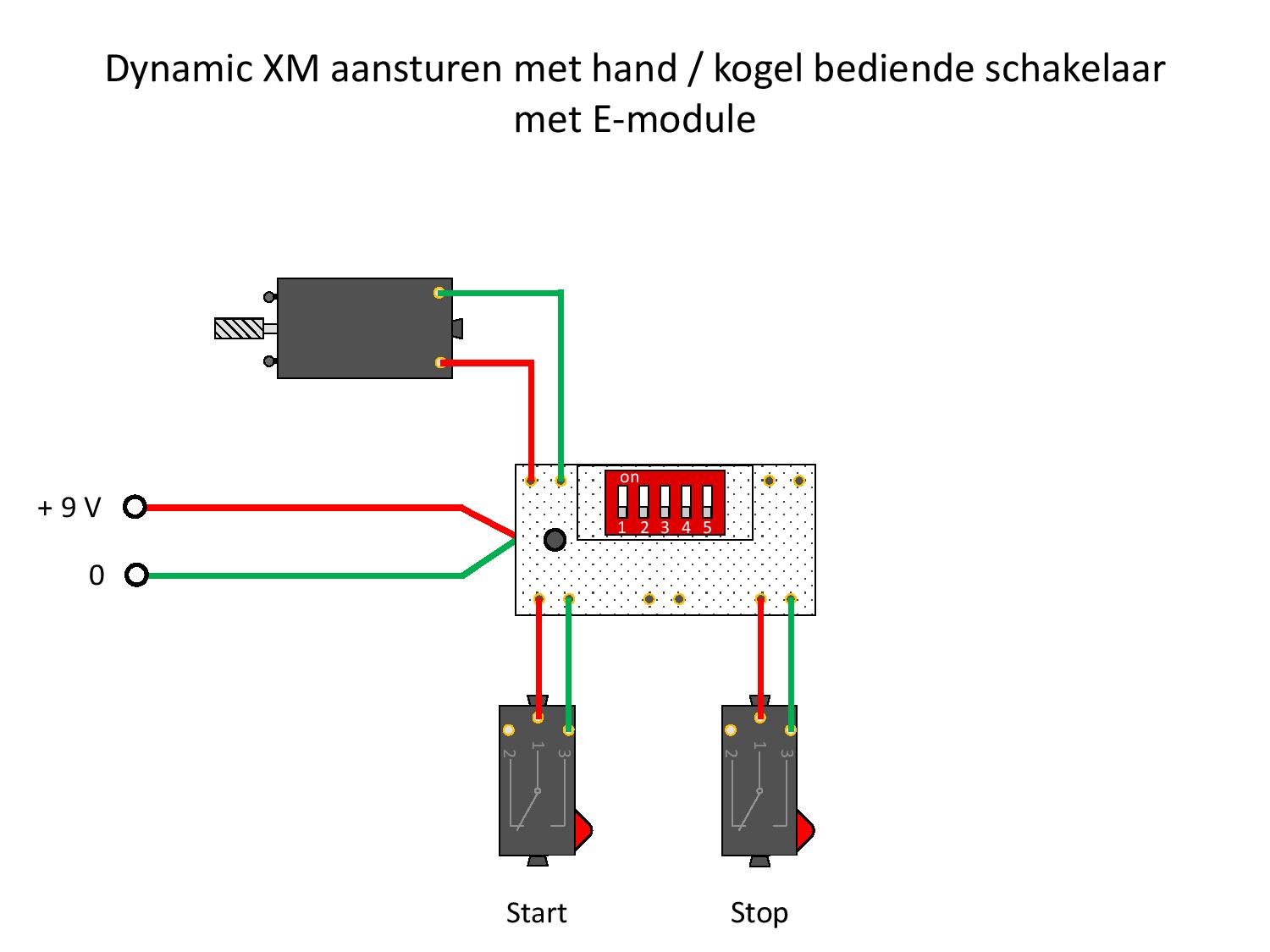 Dynamic XM met kogel schakelaar 2 SCHEMA