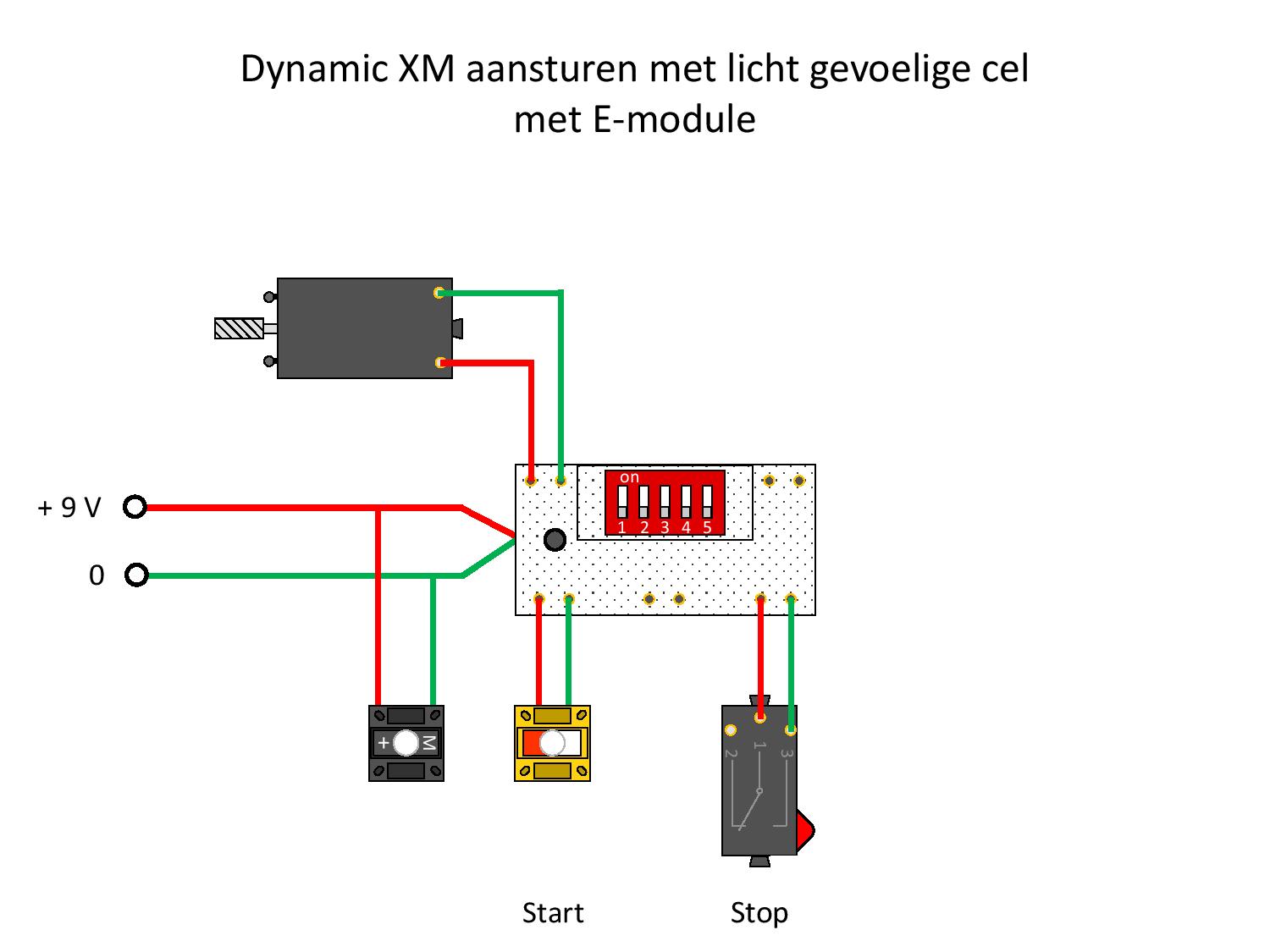 Dynamic XM met licht gevoelige cel 3 SCHEMA